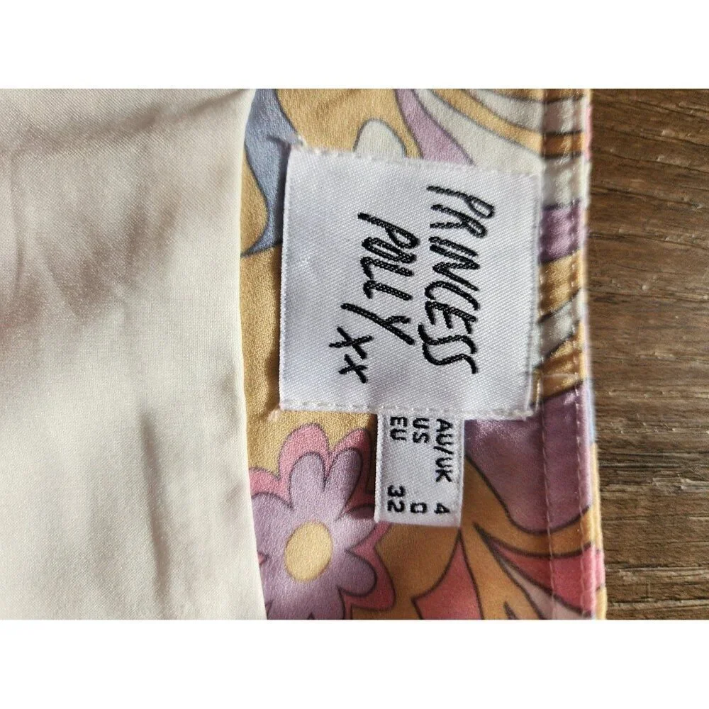 Princess‎ Polly Charlotte Rainbow Mini Skirt Retro Size 0 - Picture 5 of 5